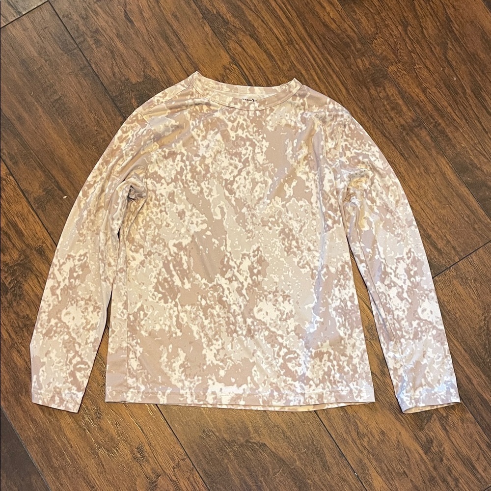 Old Navy Active Beige Camouflage Shirt SZ M (8)